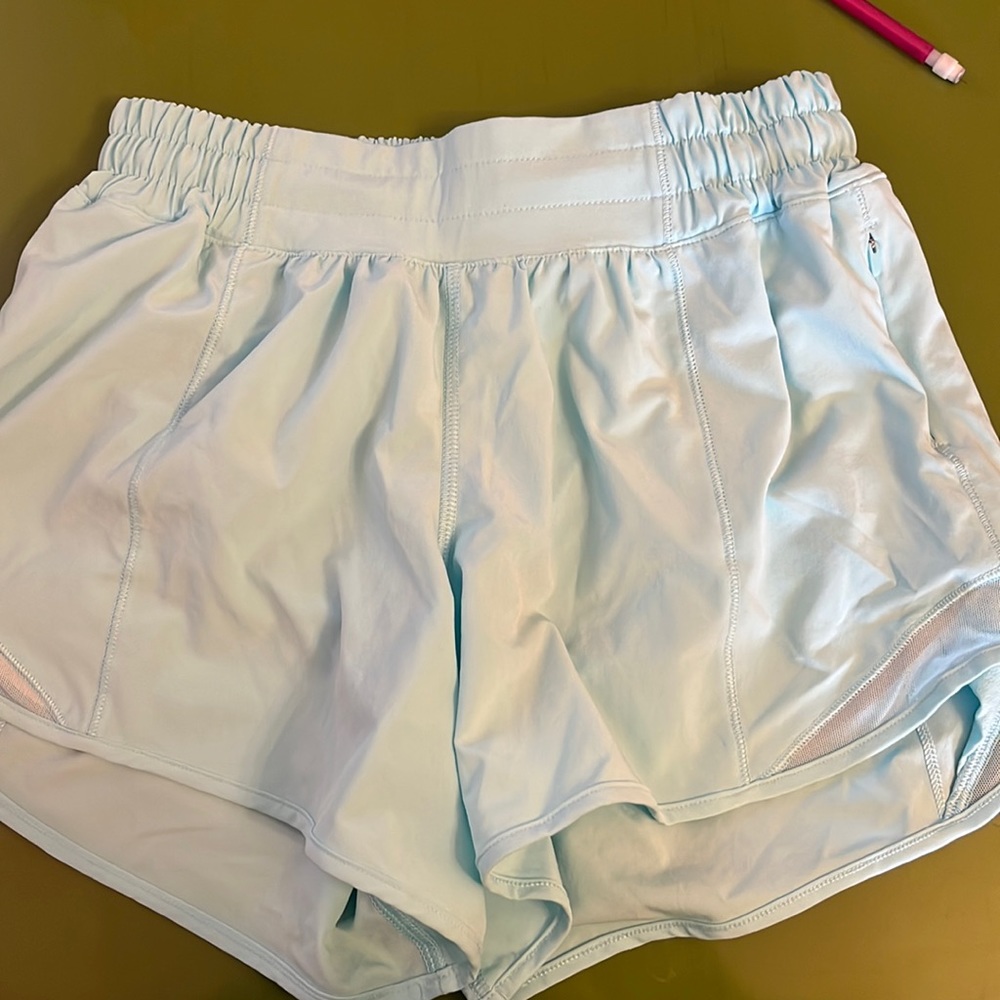 Light blue lululemon shorts